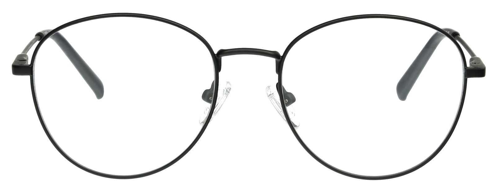 Das Bild zeigt die Eyebar Brille Luxemburg in mattschwarz von vorne.